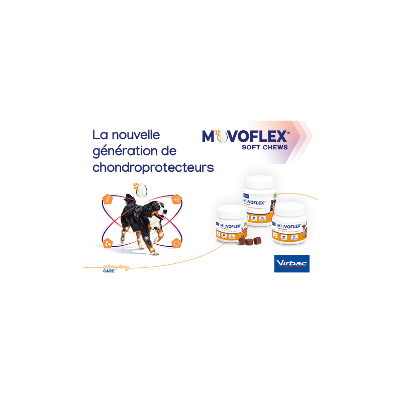 MOVOFLEX 30 BOUCHEES - Sensibilité articulaire - Arthrose Chien -  Compléments alimentaires Virbac